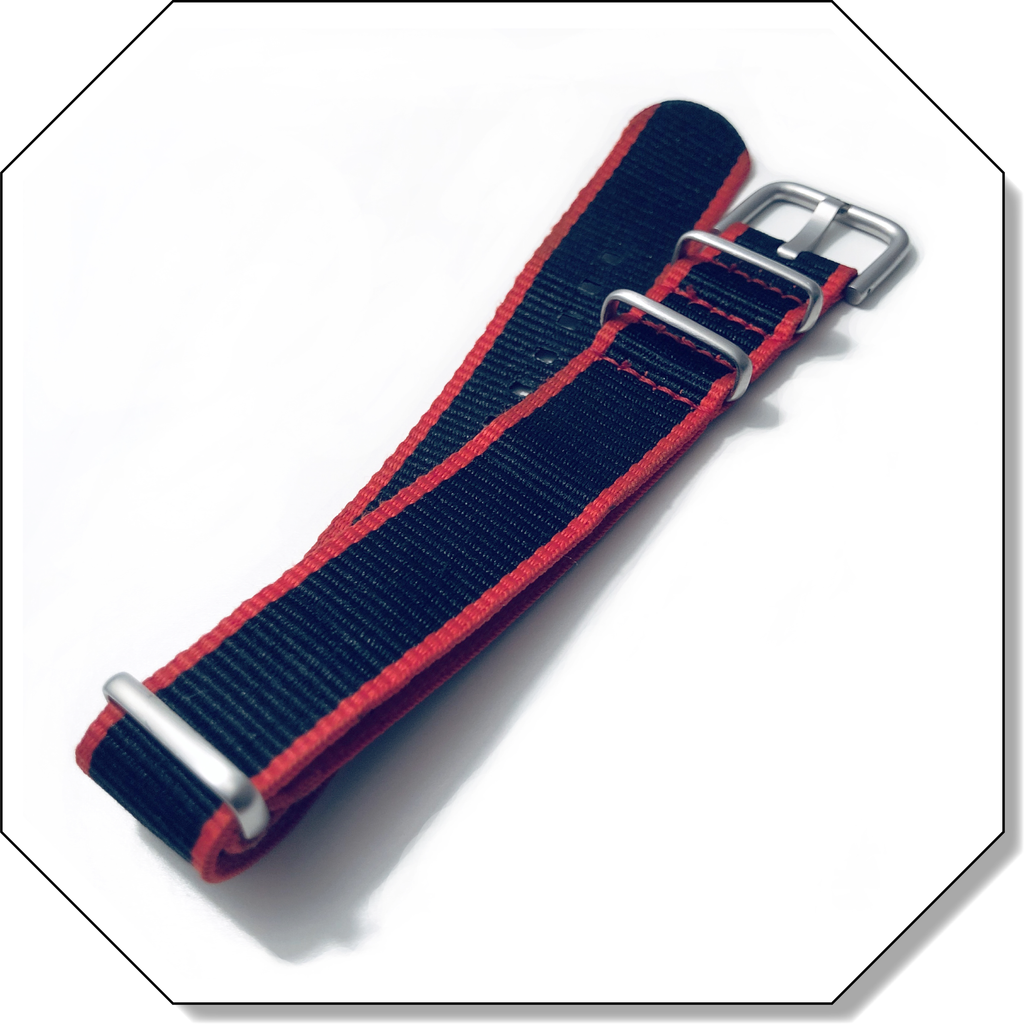 Black & Red Nylon Strap