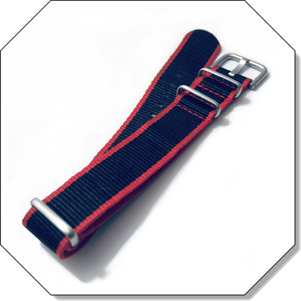 Black & Red Nylon Strap