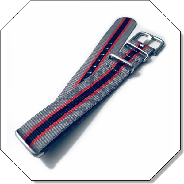 Gray/Red Nylon Strap